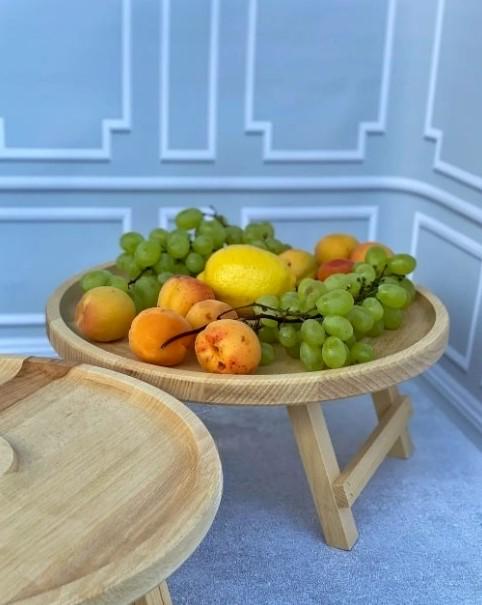 Столик сервировочный черешня/дуб 35х35х17 см (014ст) - фото 6 Столик сервировочный черешня/дуб 35х35х17 см (014ст) - фото 6