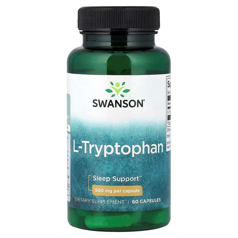 L-триптофан Swanson L-Tryptophan 500 mg 60 caps