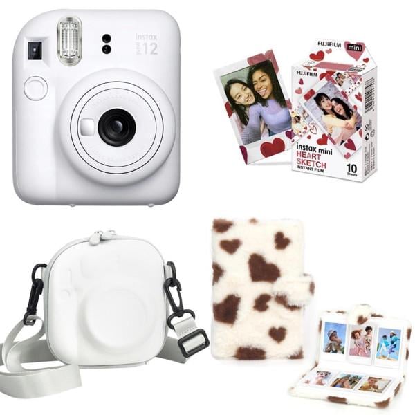 Набор камера моментальной печати Fujifilm Instax Mini 12 White/чехол фотопленка 10 шт./фотоальбом 96 (31209212)