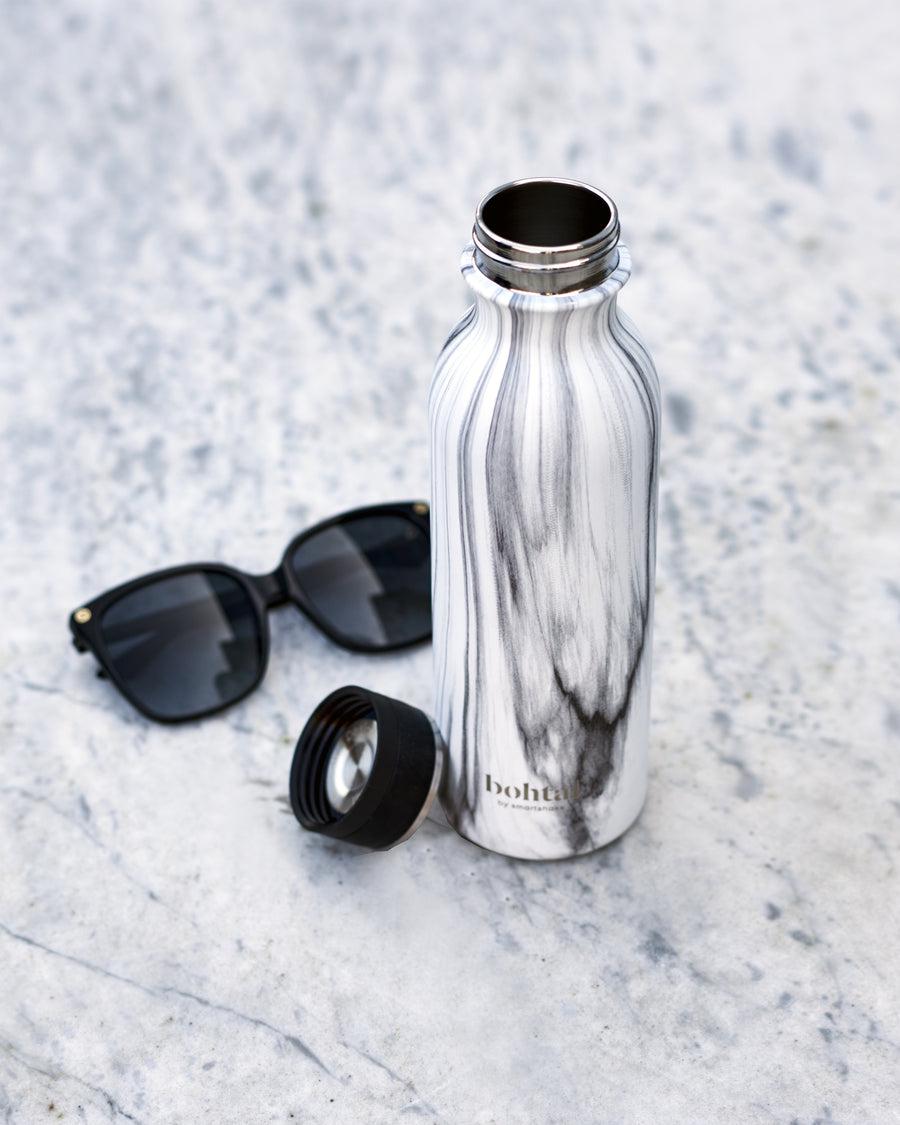 Пляшка для води SmartShake Bohtal Insulated Flask Marble 600 мл White (21280-01) - фото 3