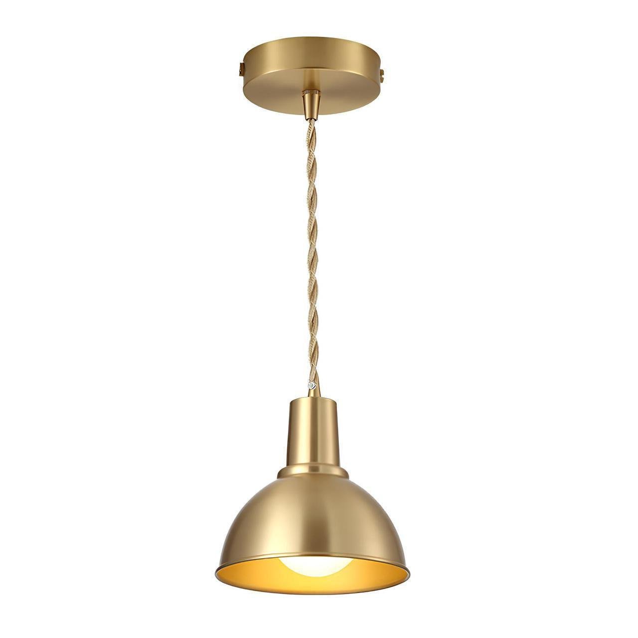 Подвесной светильник Sirius с металлическим плафоном под лампу Е27 Золотой (PL054)