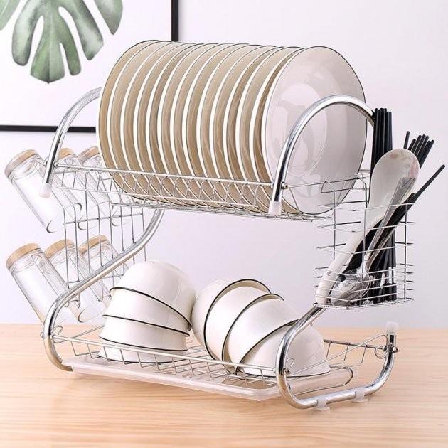 Сушарка для посуду Kitchen Storage Rack 40 см (ULT-3175509) - фото 2