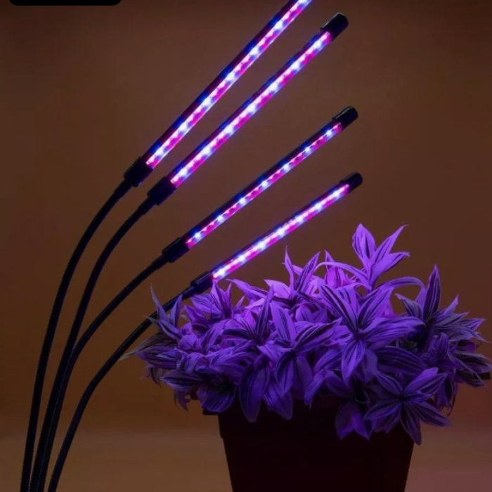 Фитолампа для растений на четыре лампы Led Plant Grow Light USB гибкая на прищепке (LP-418) - фото 4