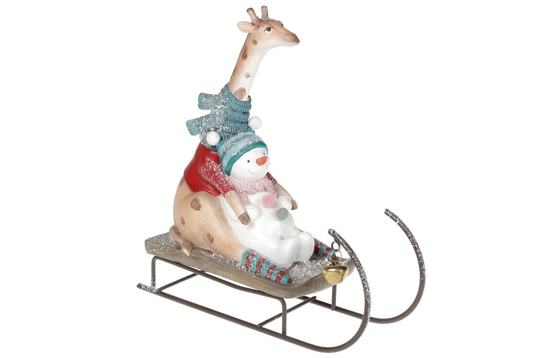 Декоративная фигурка BonaDi Жираф на санках (838-214)