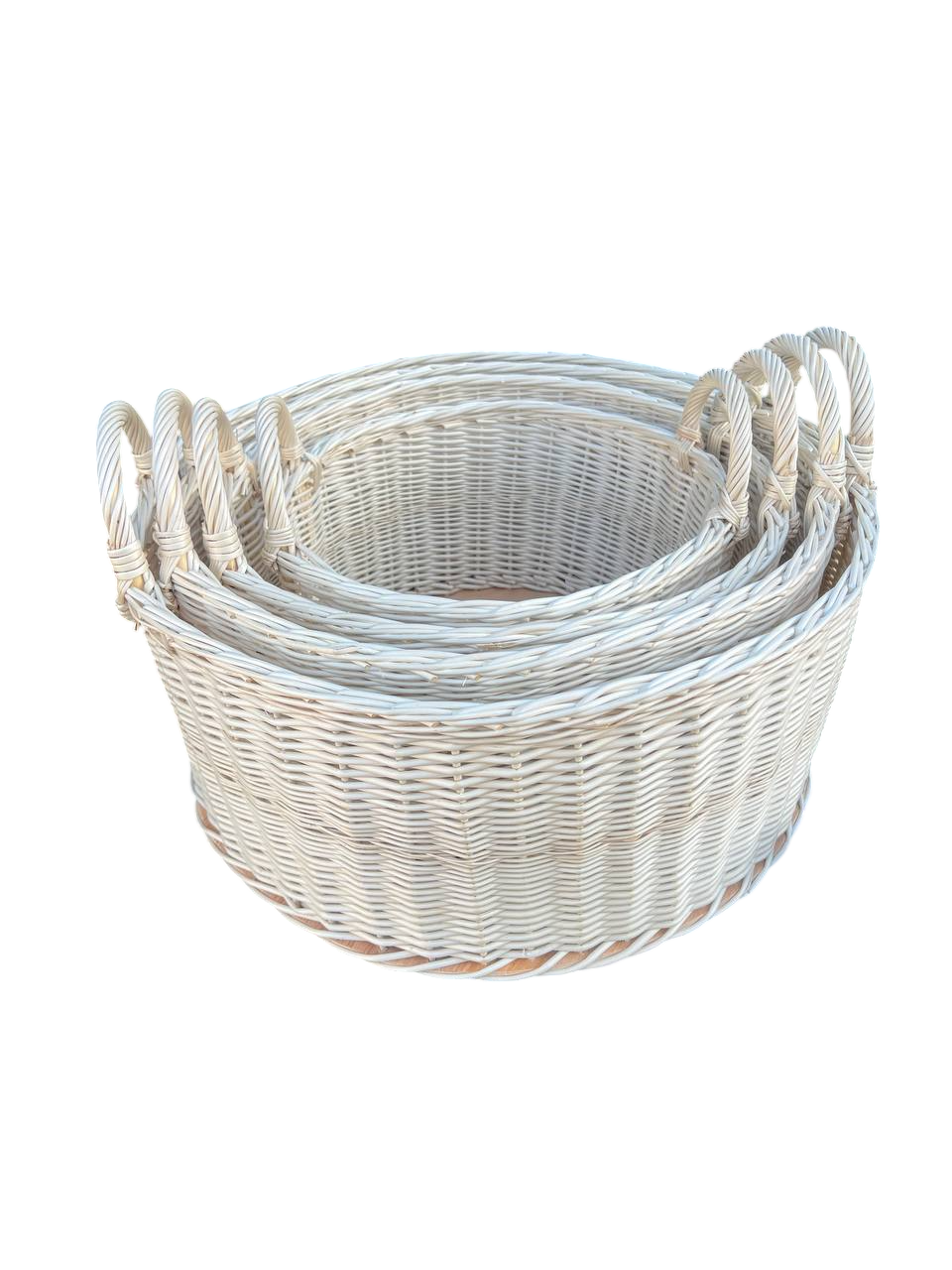 Набор плетеных корзин Сімейний Затишок 4 шт. Белый