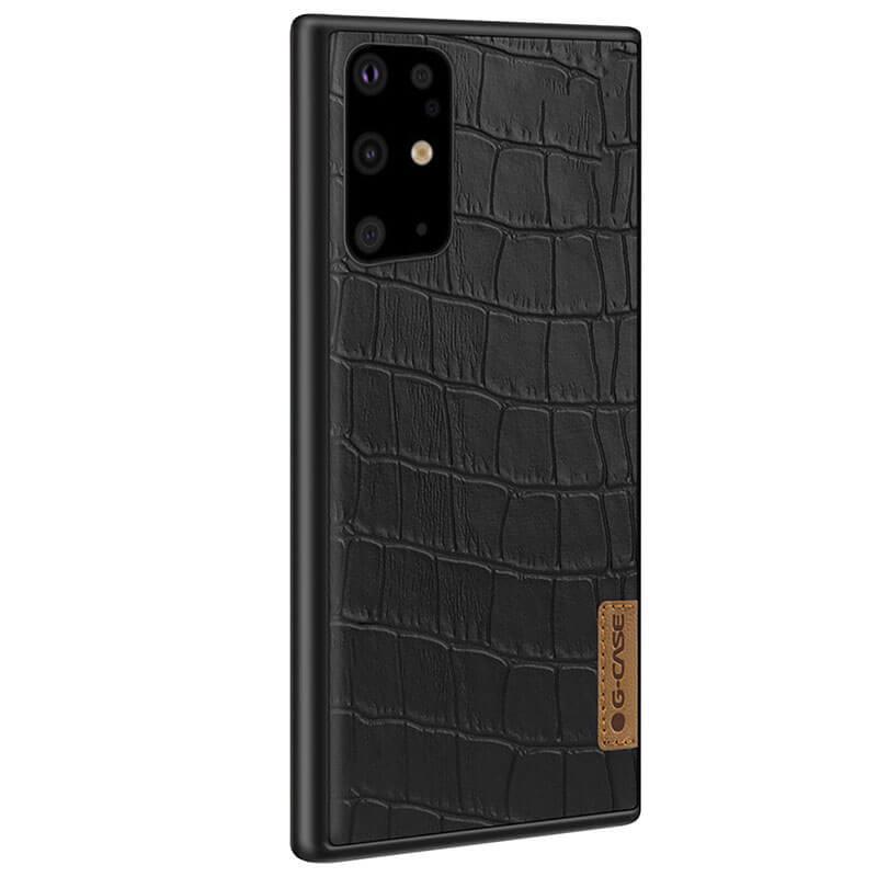 Кожаная накладка G-Case Crocodile Dark series для Samsung Galaxy S20+ Черный - фото 2