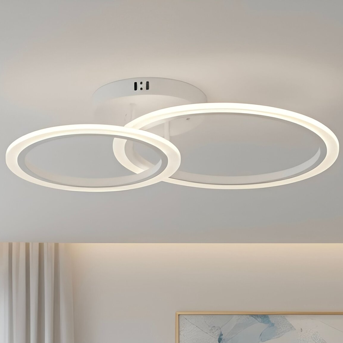 Люстра светодиодная Valeso в современном стиле 3000-6500K с пультом 52W Белый (G 2716/2 WT)