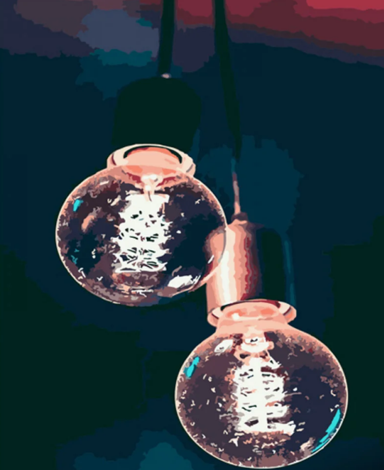 Картина за номерами Strateg Лампи 40x50 см (GS877)