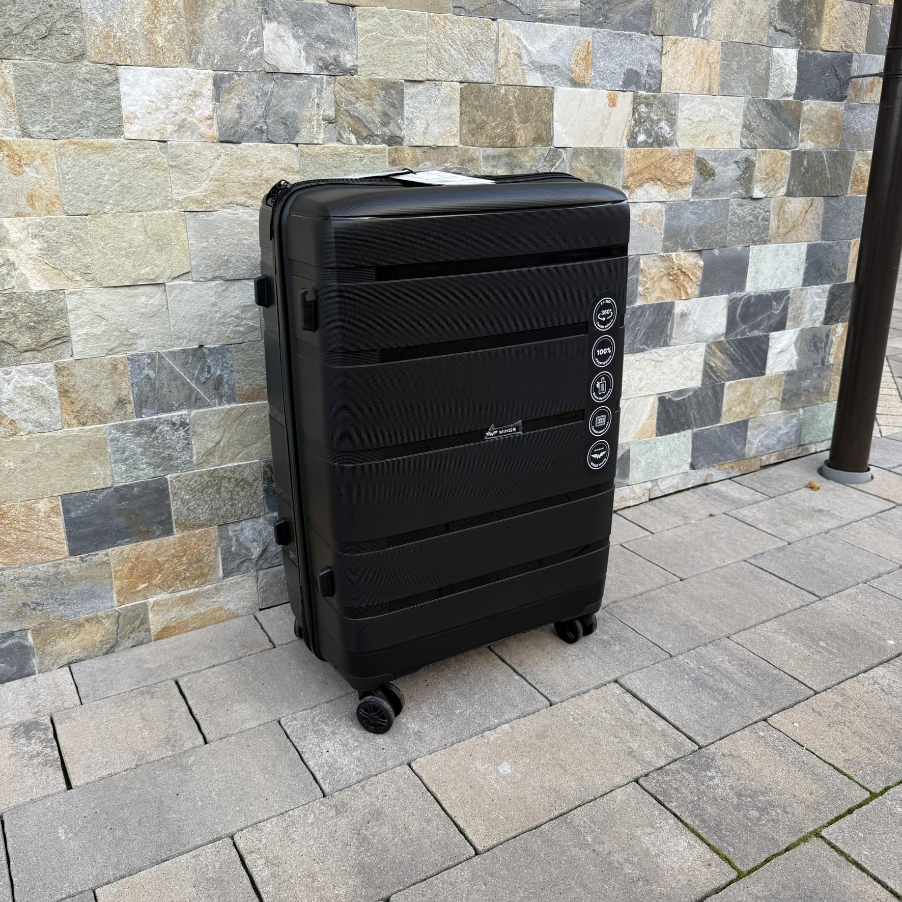 Валіза дорожня з поліпропілену Wings HWF03 L Чорний (30631214) - фото 5 Валіза дорожня з поліпропілену Wings HWF03 L Чорний (30631214) - фото 5