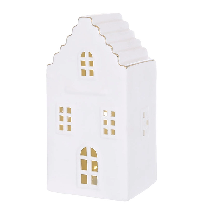 Домик керамический с подсветкой 18 см (747-012)