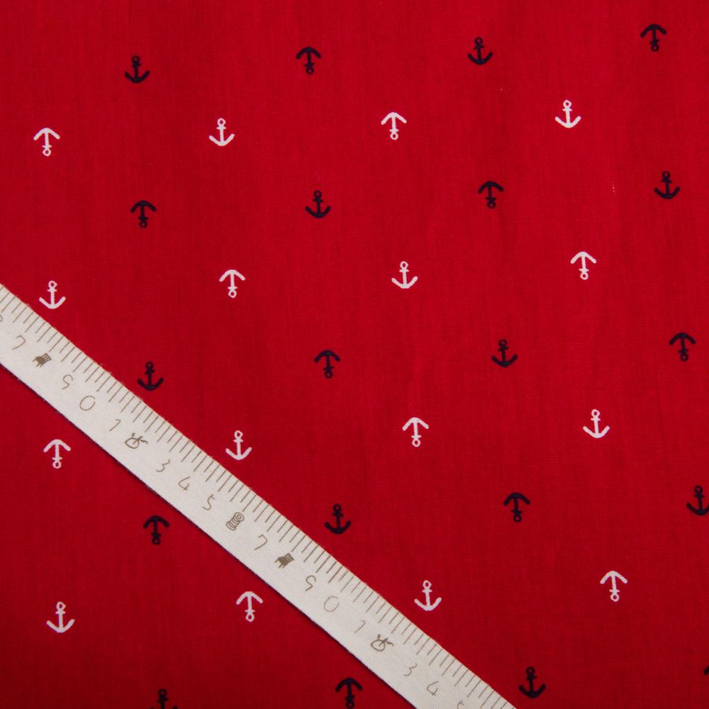 Тканина поплин бавовна Якір Червоний (25391) - фото 4