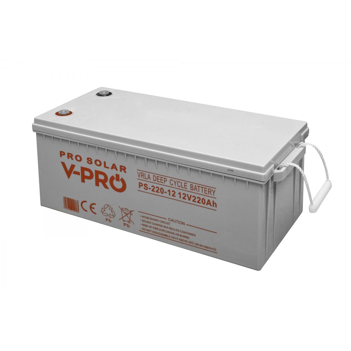 Аккумулятор Volt Polska Deep Cycle VPRO Solar VRLA 12V 220 Ah (6AKXDEEP20)