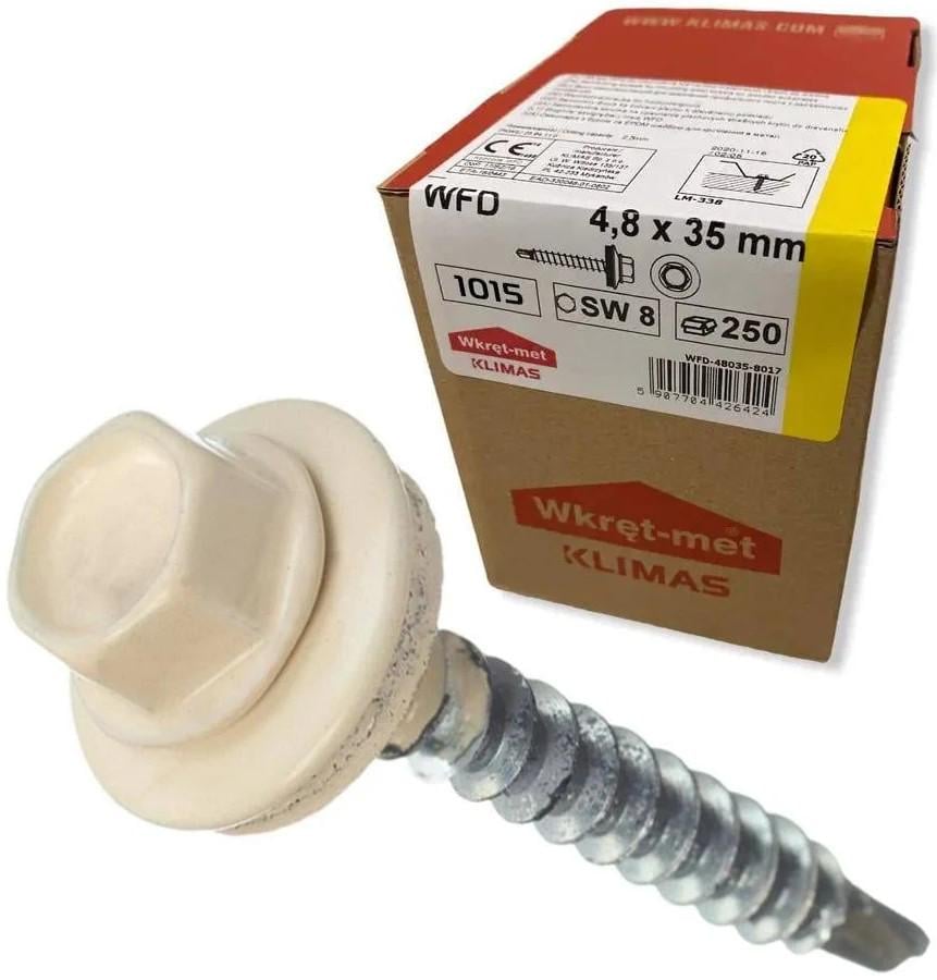 Саморез Wkret-Met для крепления металлического профиля 250 шт. SWMH 4,8х19 (1015) Саморез Wkret-Met для крепления металлического профиля 250 шт. SWMH 4,8х19 (1015)