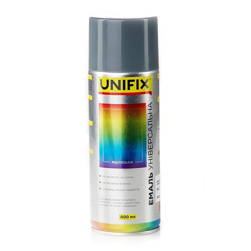 Эмаль акриловая универсальная Unifix 400 мл RAL 7046 Серый глянец (941025)