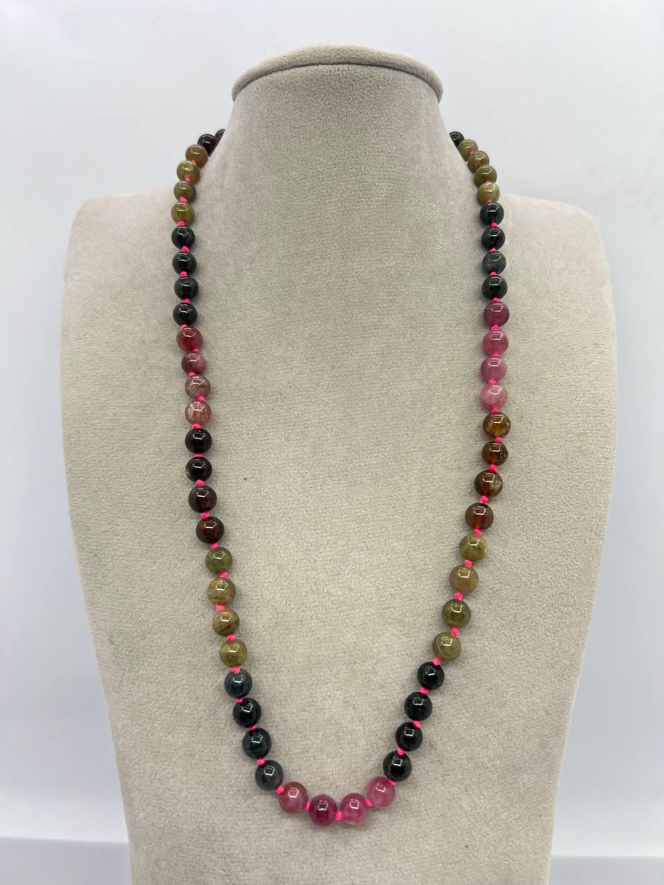 Бусы турмалин 48 см Разноцветный (11419)