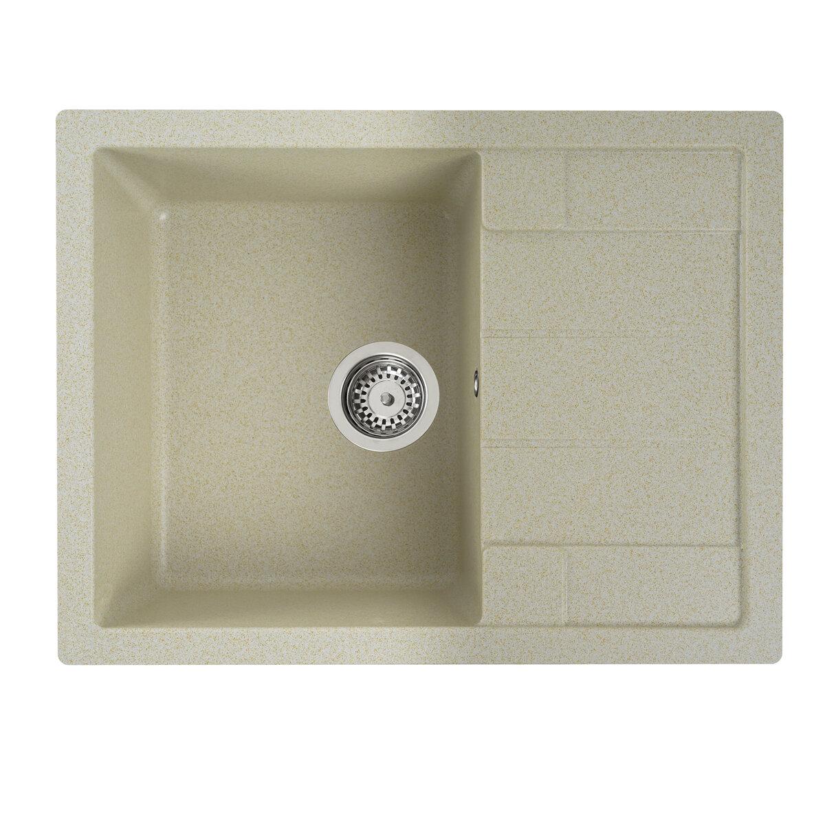 Мойка для кухни гранитная Platinum Intenso 65x50 см Песочный (3486)