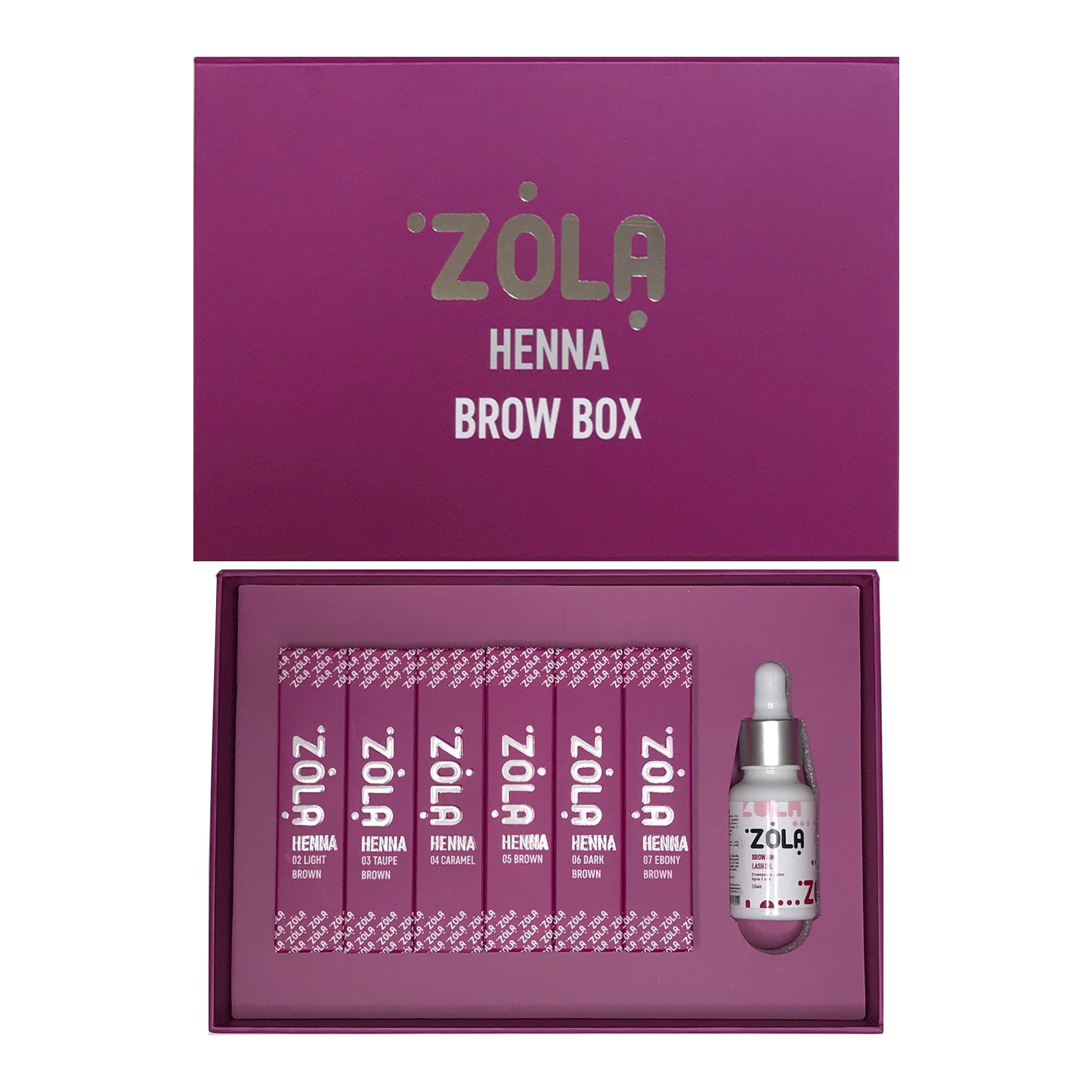 Хна в боксі ZOLA Henna Box 10 г 6 шт.