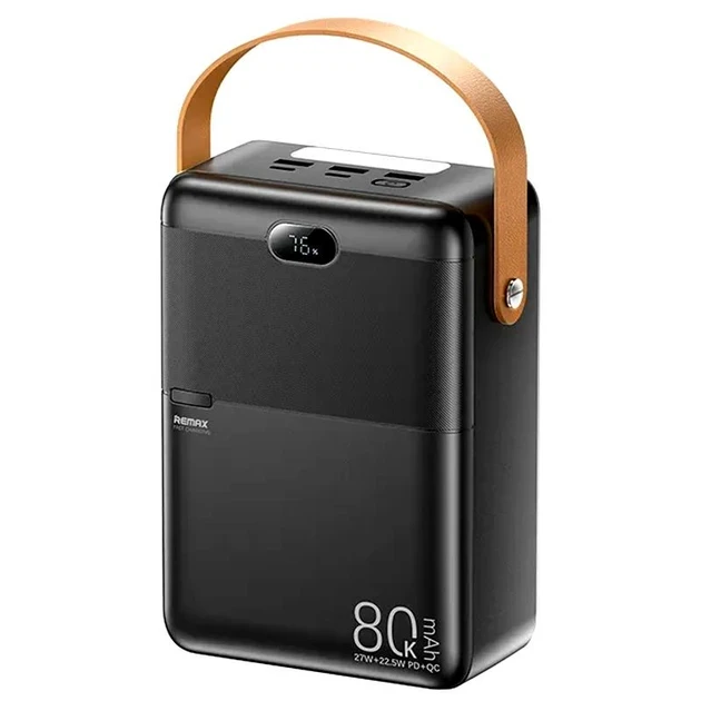 Повербанк Remax RPP-118 80000 mAh PD/QC 27/22,5W Black