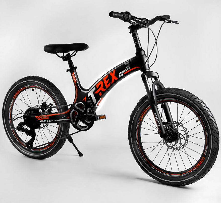 Детский велосипед спортивный Corso T-REX 70432 магниевая рама 20" (106975)