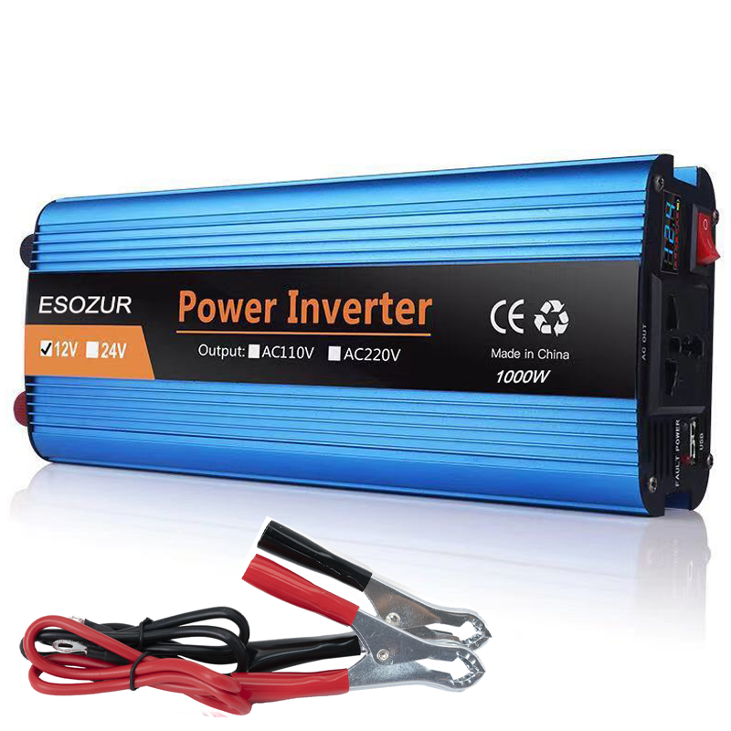 Перетворювач напруги ESOZUR 1000W 12 V на 220 V (9153773)