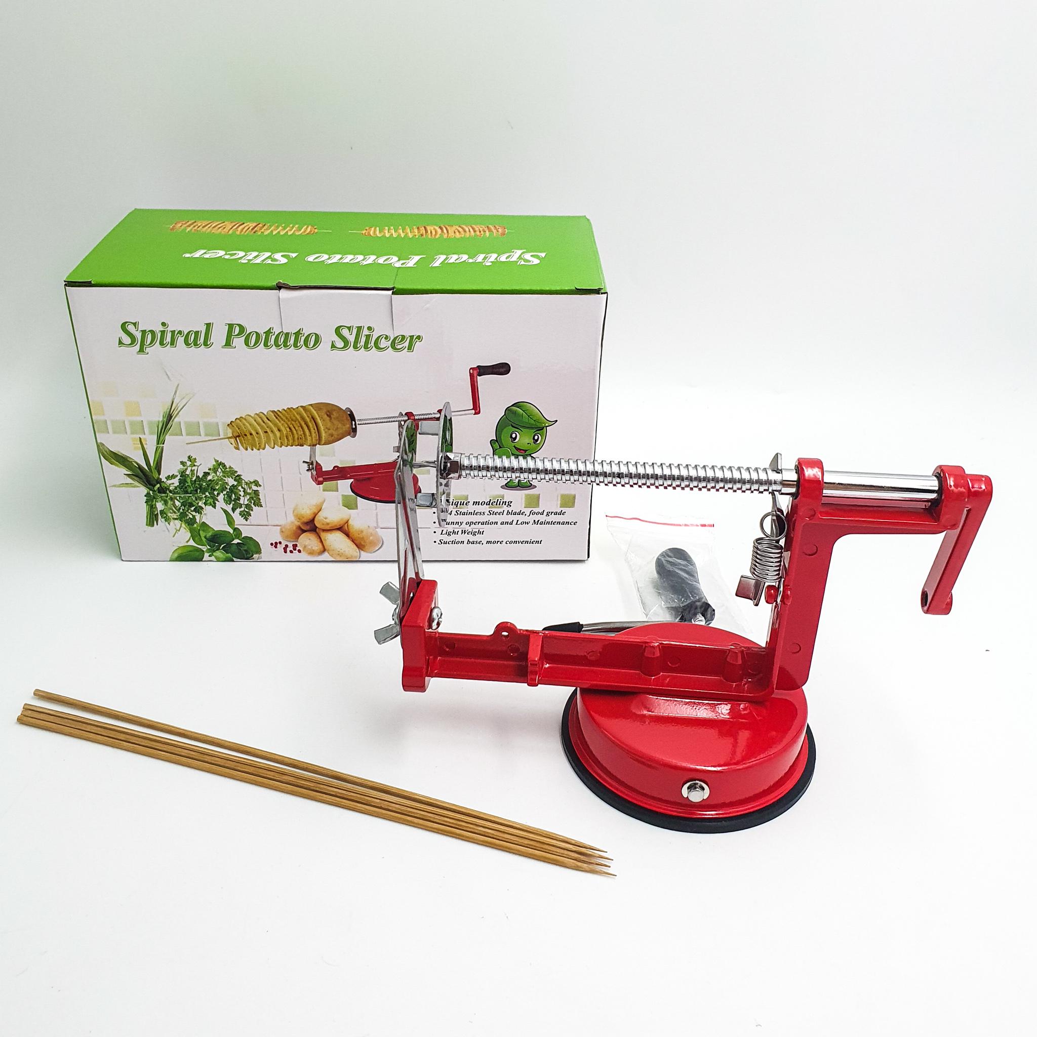 Машинка слайсер для спиральной нарезки картофеля UKC Spiral Potato Slicer Красный (4bdd4937) - фото 7