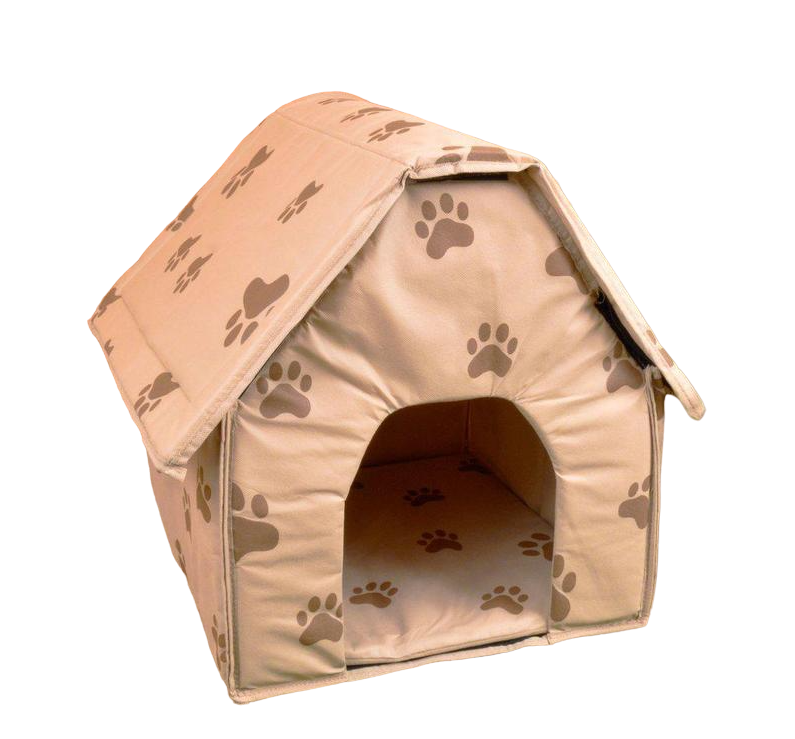 Дом для животных Portable Dog House складной с утеплением 37х43х40 см Бежевый (PD-105)