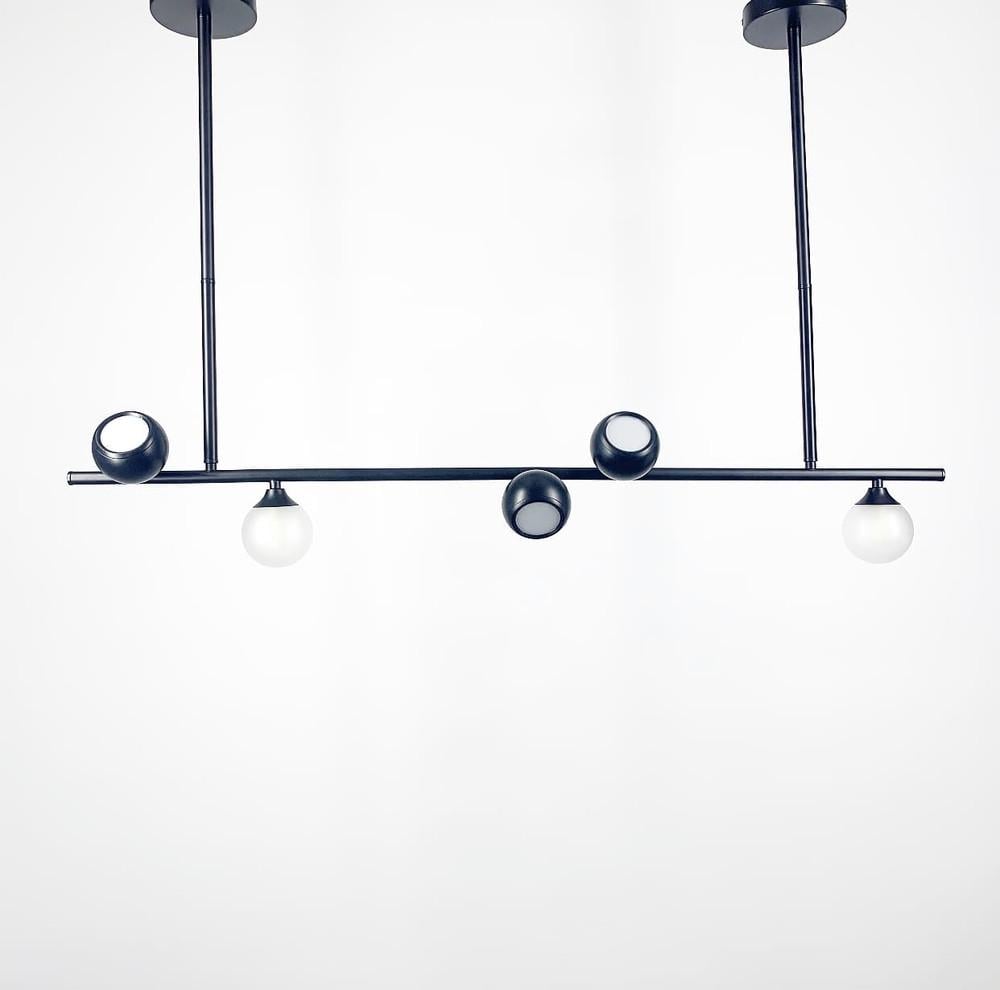 Люстра видовжена підвісна SIMPLE на 5 ламп Чорний (SG 33)