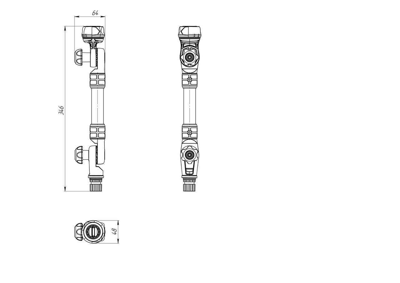Замок для аксесуарів Borika FASTen FEx220 з подовжувачем L 205 мм Чорний (01.01.020.01.06) - фото 2