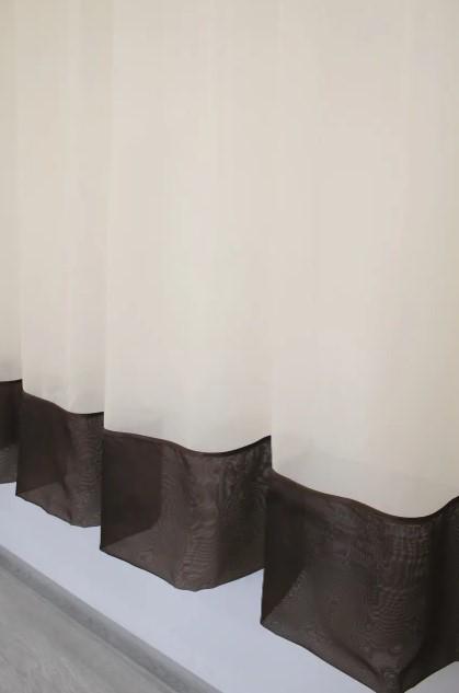 Гардина на кухню шифон 270х170 см Бежевий/Венге (047к) - фото 3