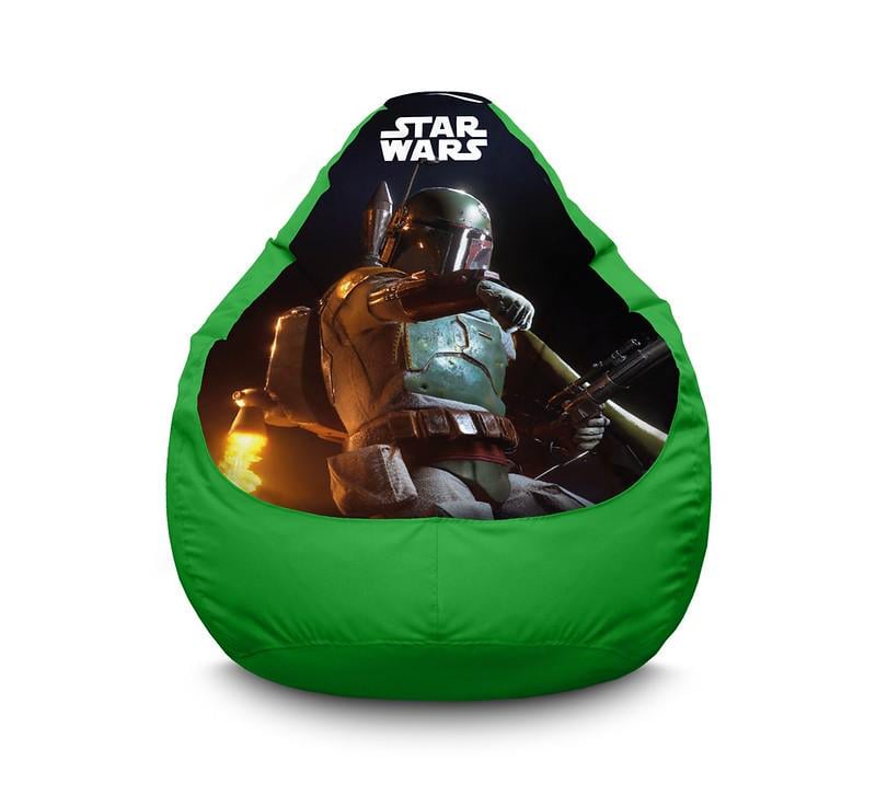 Кресло мешок iPuff Star Wars Boba Fett Оксфорд XL 80x110 см Зеленый