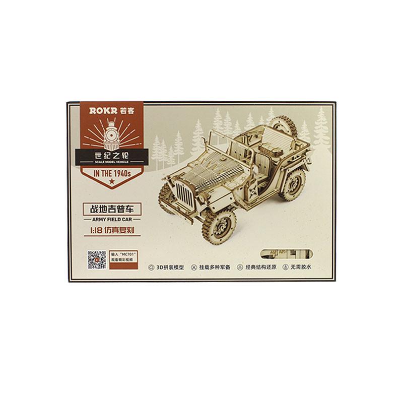 Конструктор 3D Robotime MC701 Military jeep Військовий джип - фото 3 Конструктор 3D Robotime MC701 Military jeep Військовий джип - фото 3