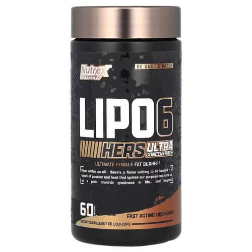 Комплексный жиросжигатель Nutrex Lipo-6 Hers Ultra Concentrate 60 Liqui-Caps (NRX-00072)