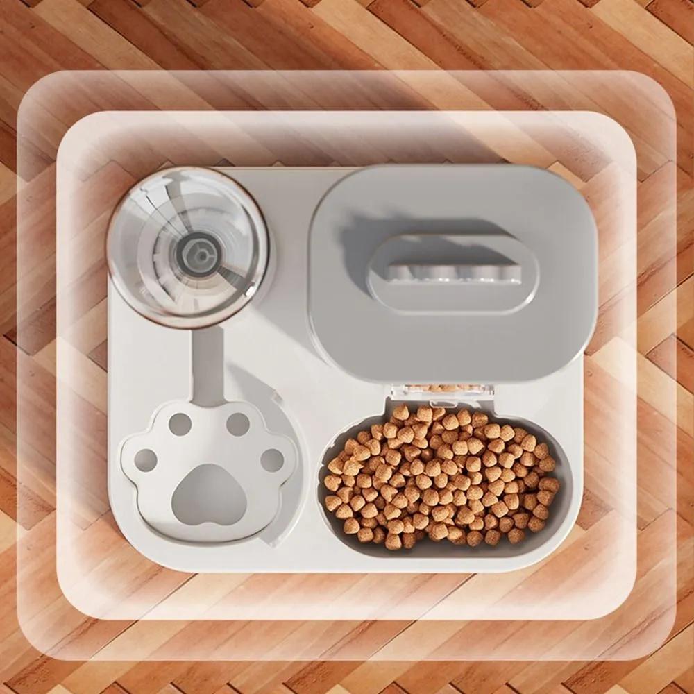 Кормушка с поилкой-дозатором для кошек и мелких пород собак автоматическая Белый (D-0067) - фото 6 Кормушка с поилкой-дозатором для кошек и мелких пород собак автоматическая Белый (D-0067) - фото 6