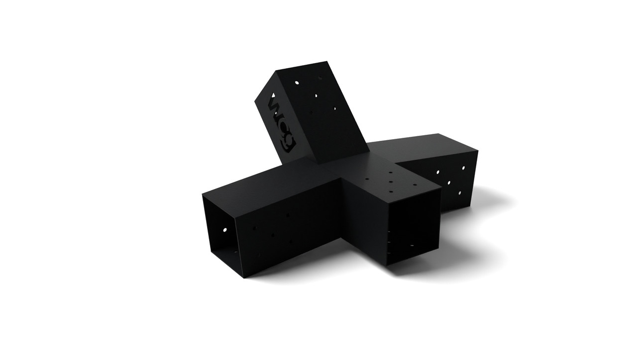 Комплект кронштейнов крестовых для гамака WCG из брусьев металлические соединители 45° 60x60 мм Черный (WCG-B60-S4-451) - фото 5 Комплект кронштейнов крестовых для гамака WCG из брусьев металлические соединители 45° 60x60 мм Черный (WCG-B60-S4-451) - фото 5