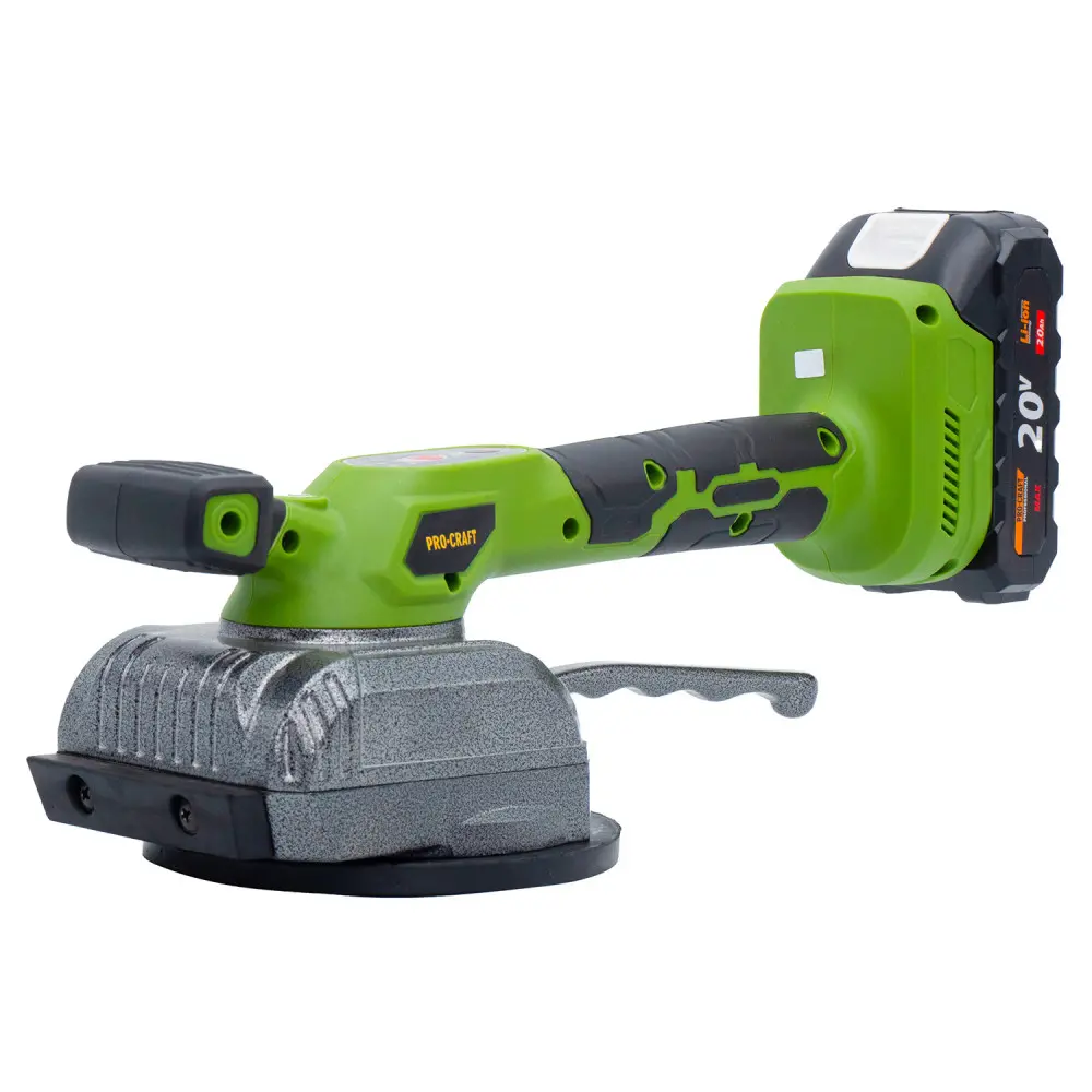 Виброприсоска аккумуляторная для плитки ProCraft PTM20 с 1 аккумулятором и зарядным устройством с кейсом