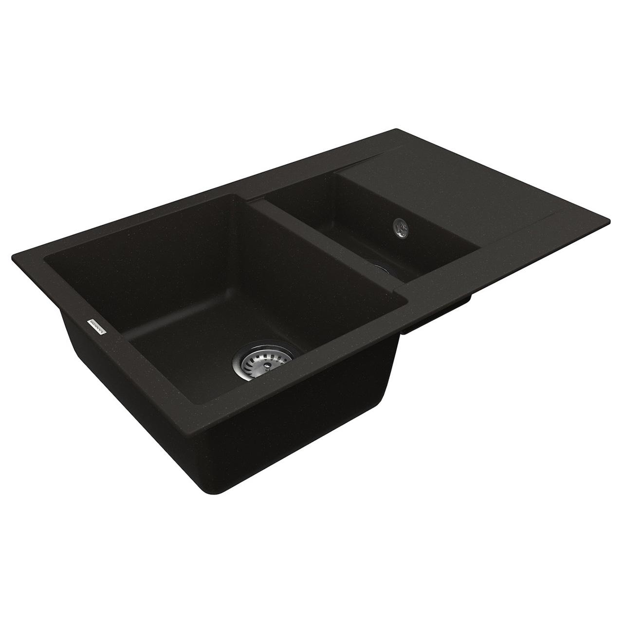 Мойка кухонная Vankor Orman OMP 04.80 + сифон автомат 785х490х190 мм Black - фото 4 Мойка кухонная Vankor Orman OMP 04.80 + сифон автомат 785х490х190 мм Black - фото 4