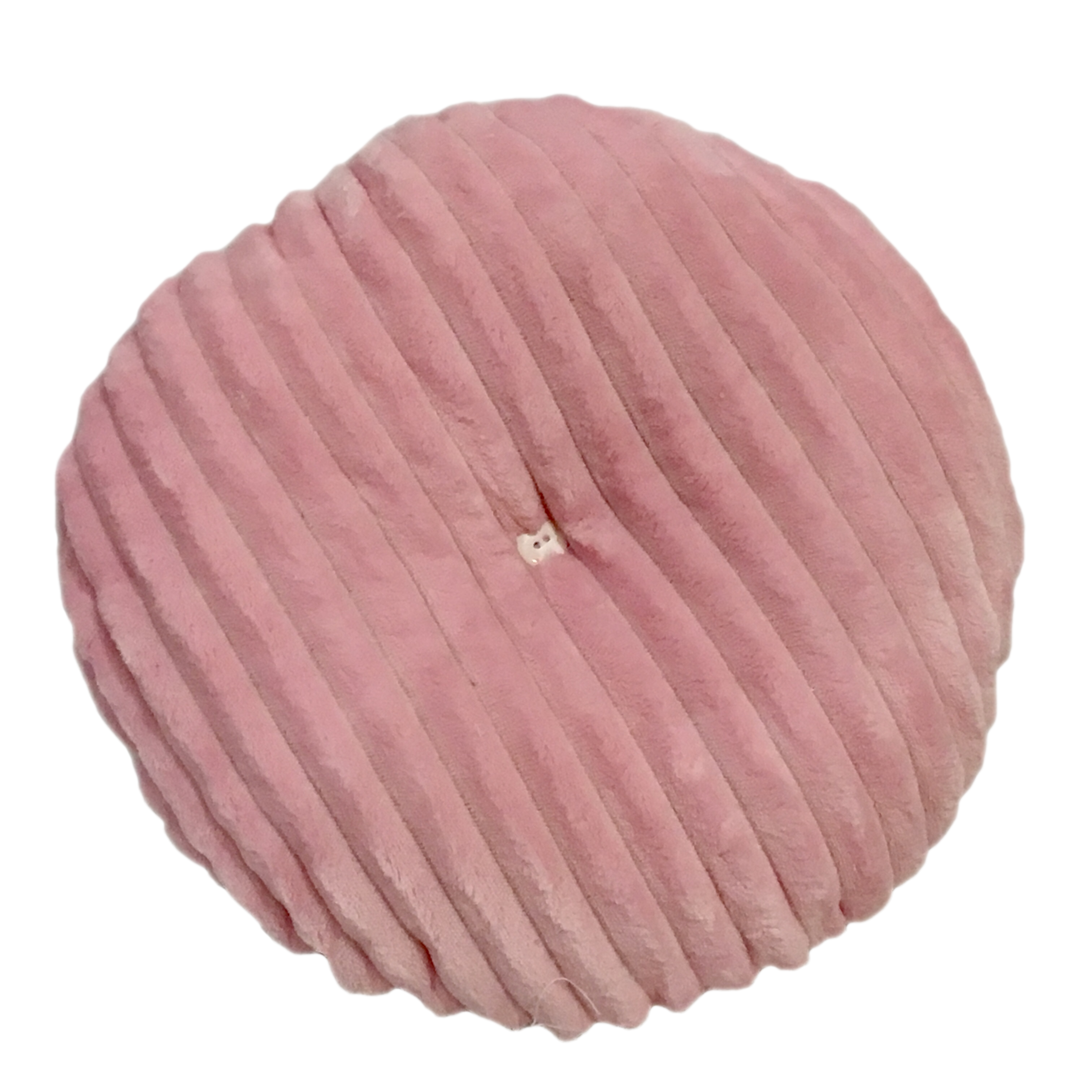 Плюшева декоративна подушка в полоску MinkyHome 30х30 см Рожевий