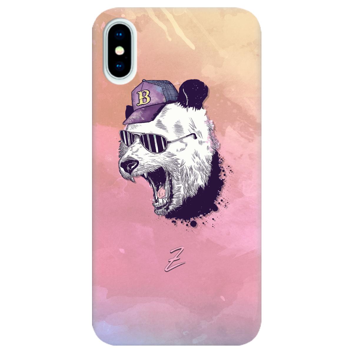 Силиконовый чехол Zorrov для Apple iPhone X - Panda (10270040054082587) - фото 1