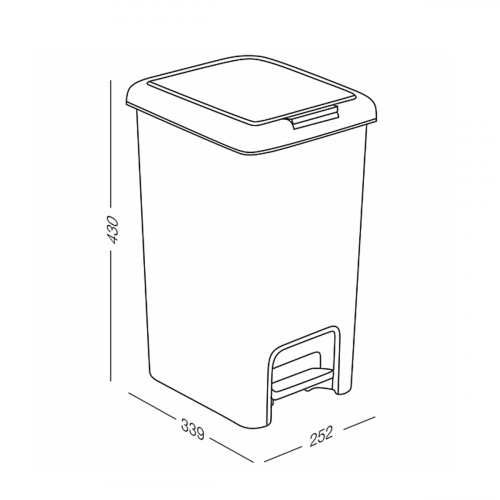 Відро для сміття МВМ MY HOME BIN-01 з кришкою і педаллю 20 л Антрацитовий (BIN-01 20L ANTHRACITE) - фото 5