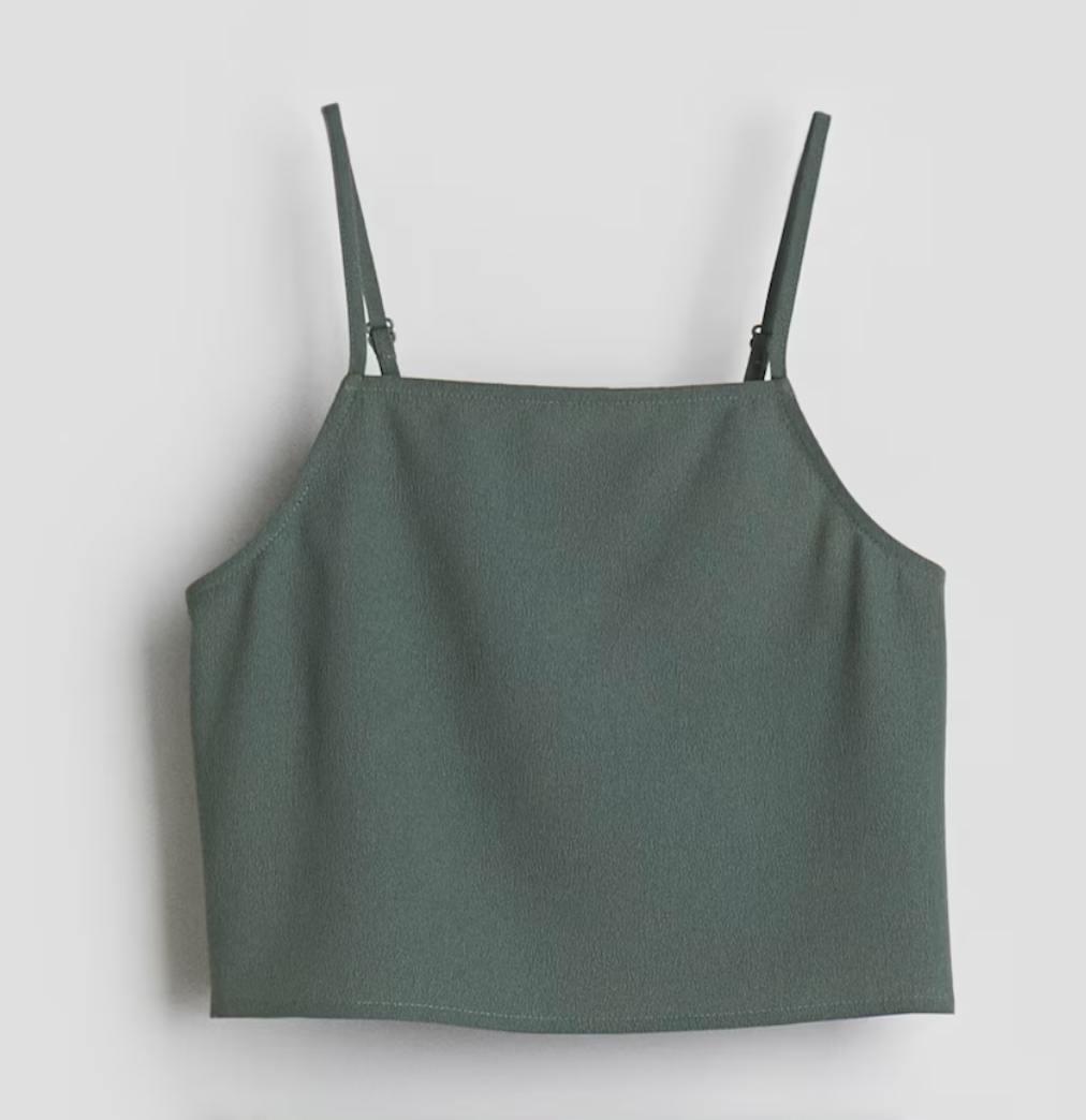 Топ H&M 1216872-1 152 см Хаки
