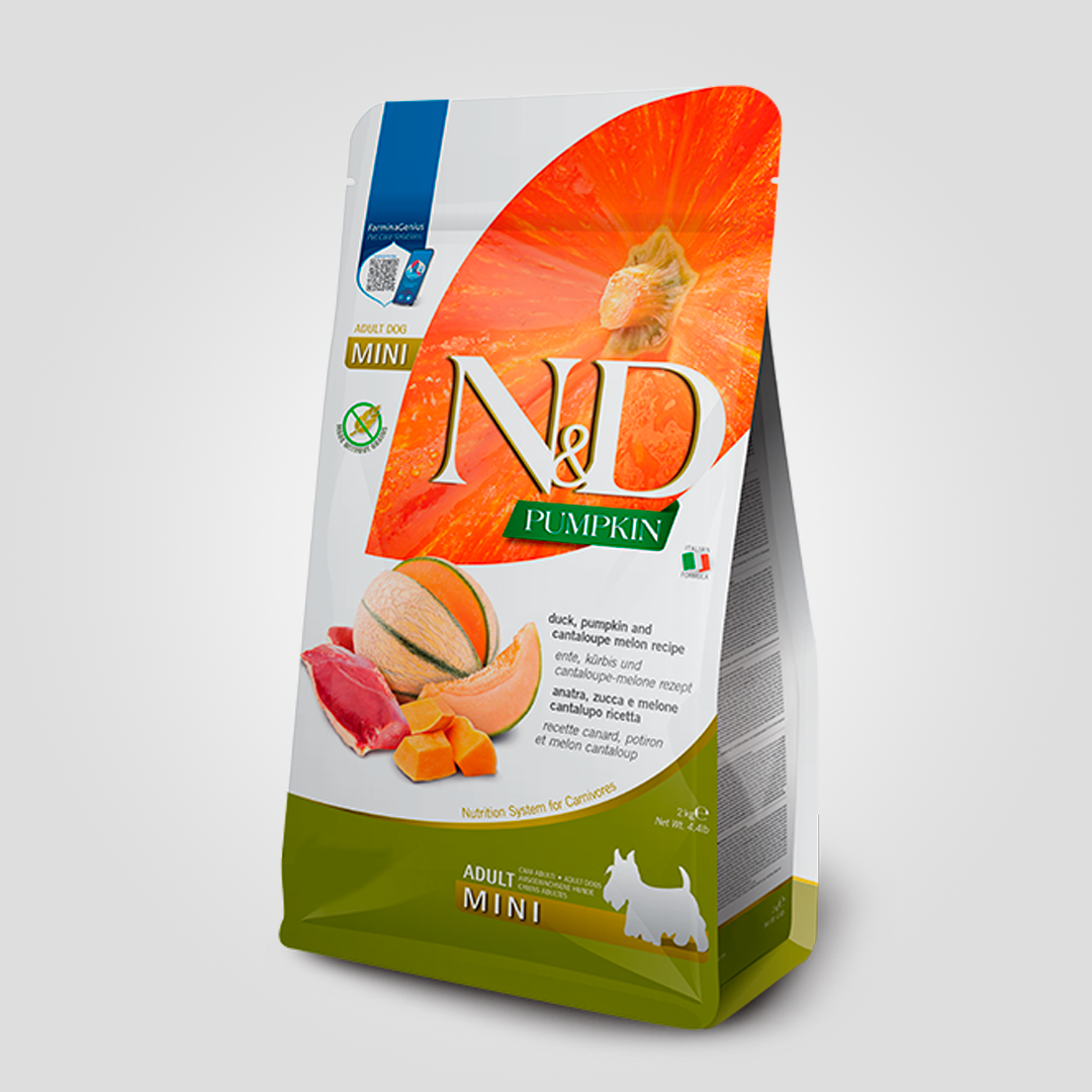 Корм сухой Farmina N&D Pumpkin Mini для взрослых собак мелких пород с уткой и дыней 2 кг (20504175)