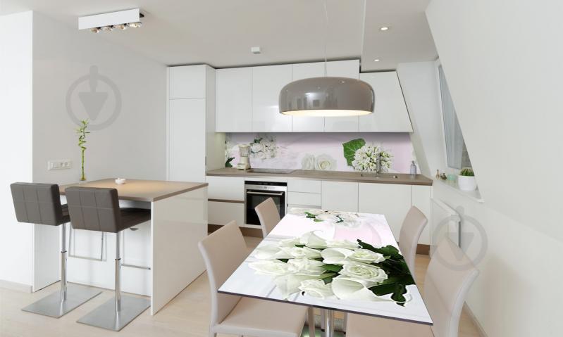 Наклейка виниловая на стол Zatarga «Подснежники и Розы» 600х1200 мм Z180815st