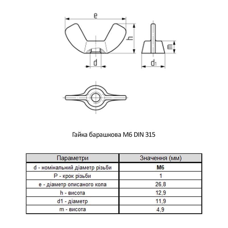 Гайка барашковая Metalvis М6 DIN315 нержавеющая сталь шаг 1 100 шт. (N6K00000N6K0600000) - фото 2 Гайка барашковая Metalvis М6 DIN315 нержавеющая сталь шаг 1 100 шт. (N6K00000N6K0600000) - фото 2