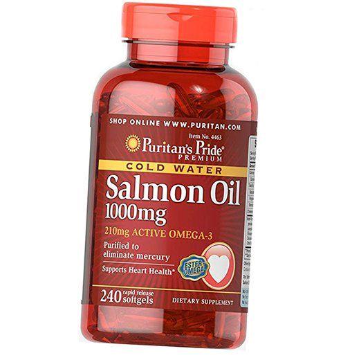 Омега-3 Puritan's Pride Omega-3 Salmon Oil 1000 з лососевого жиру 120 гел. капс. (67367014)