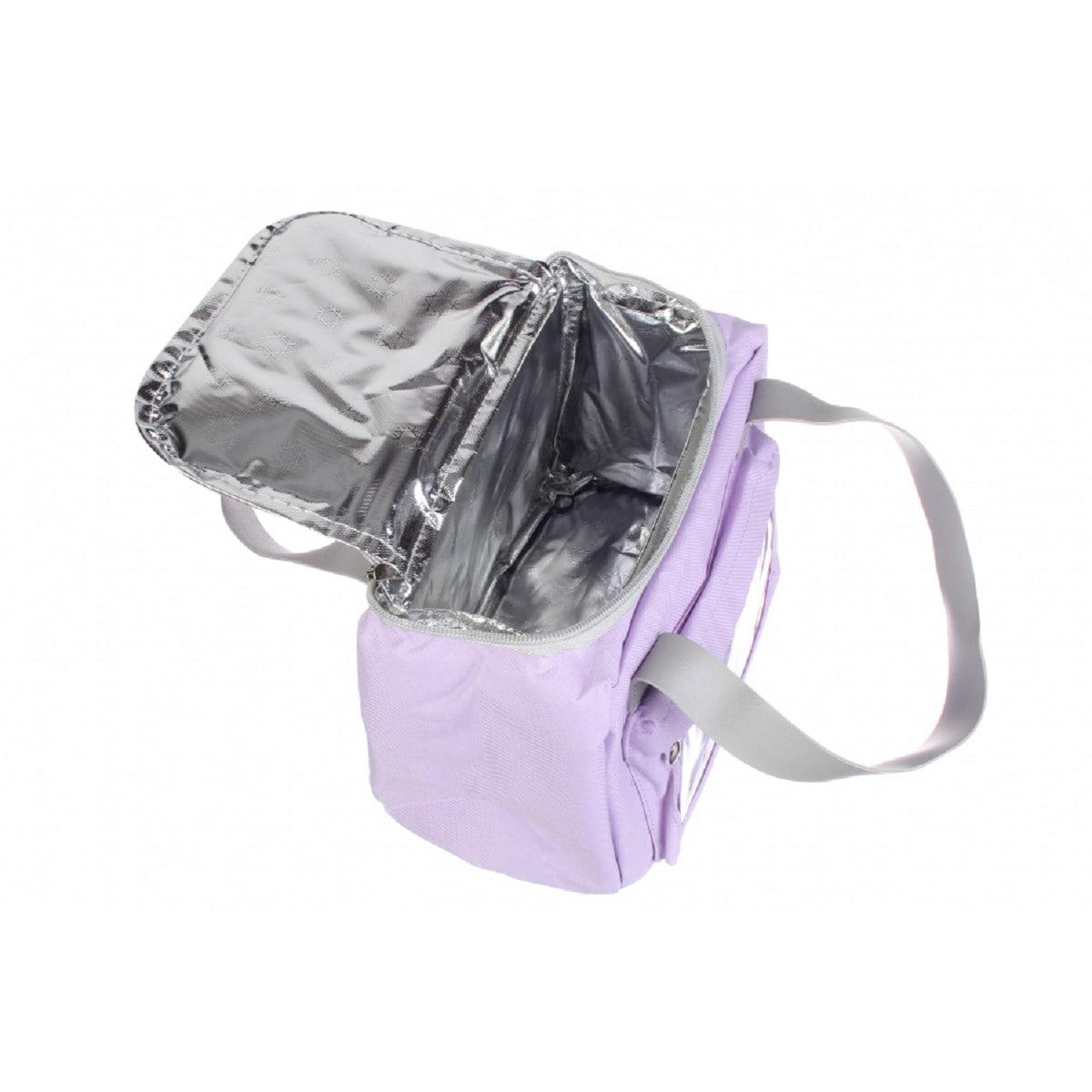 Ланч-бокс прямоугольный с прозрачным карманом Фиолетовый - фото 3 Ланч-бокс прямоугольный с прозрачным карманом Фиолетовый - фото 3