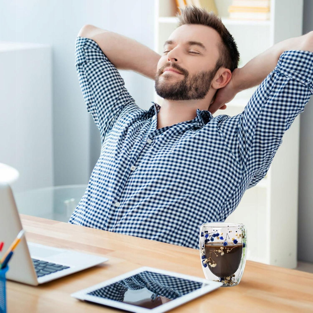 Стакан с двойными стенками Сухоцветы стеклянные 450 мл (25181160) - фото 4 Стакан с двойными стенками Сухоцветы стеклянные 450 мл (25181160) - фото 4