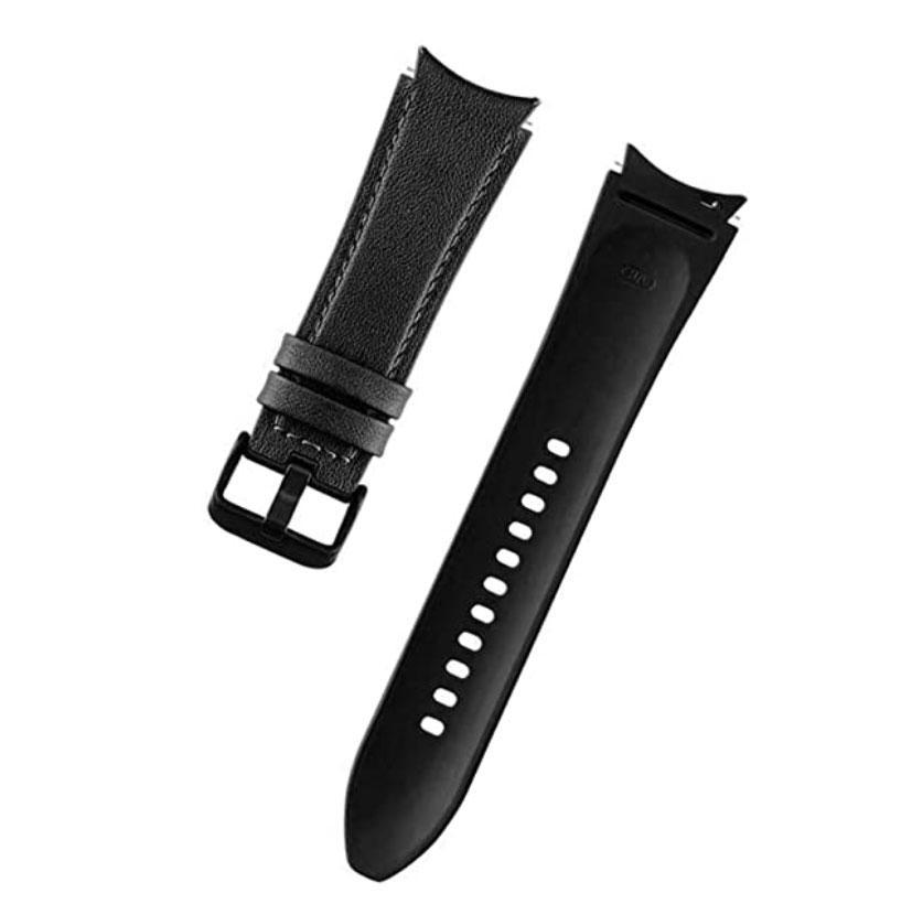 Ремешок Primo Leather Silicone для часов Samsung Galaxy Watch 4 Classic 46 мм SM-R890/SM-R895 Black (1521740080) - фото 5 Ремешок Primo Leather Silicone для часов Samsung Galaxy Watch 4 Classic 46 мм SM-R890/SM-R895 Black (1521740080) - фото 5