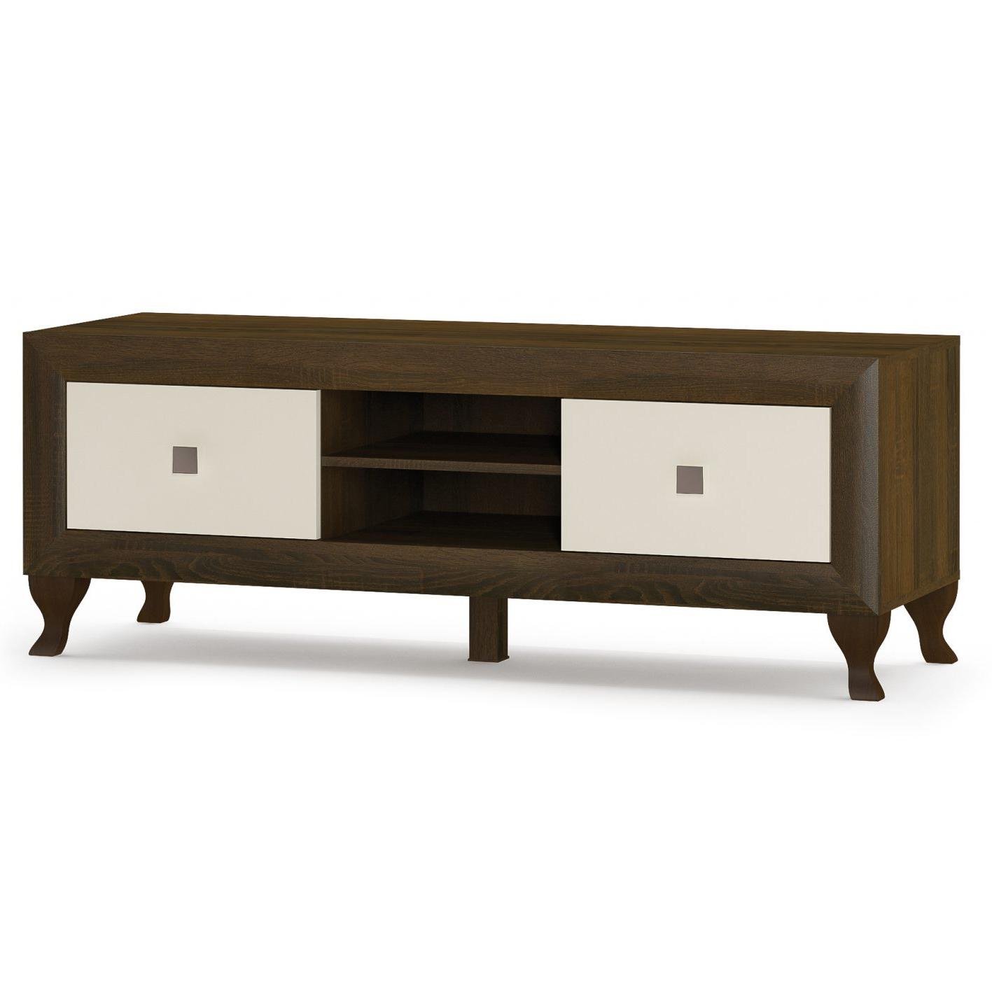 Тумба под ТВ Mebel Service Парма РТВ 2Ш 555х502х1522 мм Дуб шоколадный/Крем глянцевый (40686) Тумба под ТВ Mebel Service Парма РТВ 2Ш 555х502х1522 мм Дуб шоколадный/Крем глянцевый (40686)