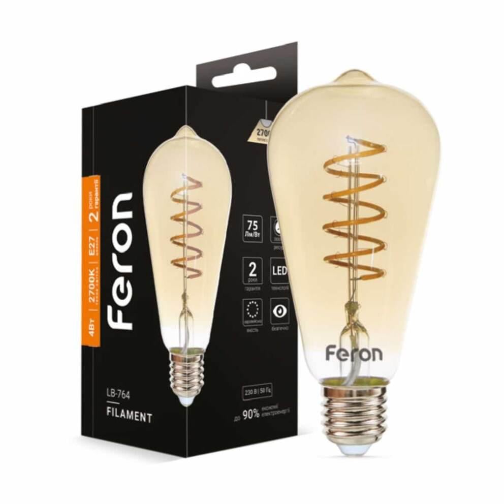 Светодиодная лампа Feron Filament LB-764 4 Вт E27 2700K (15355)