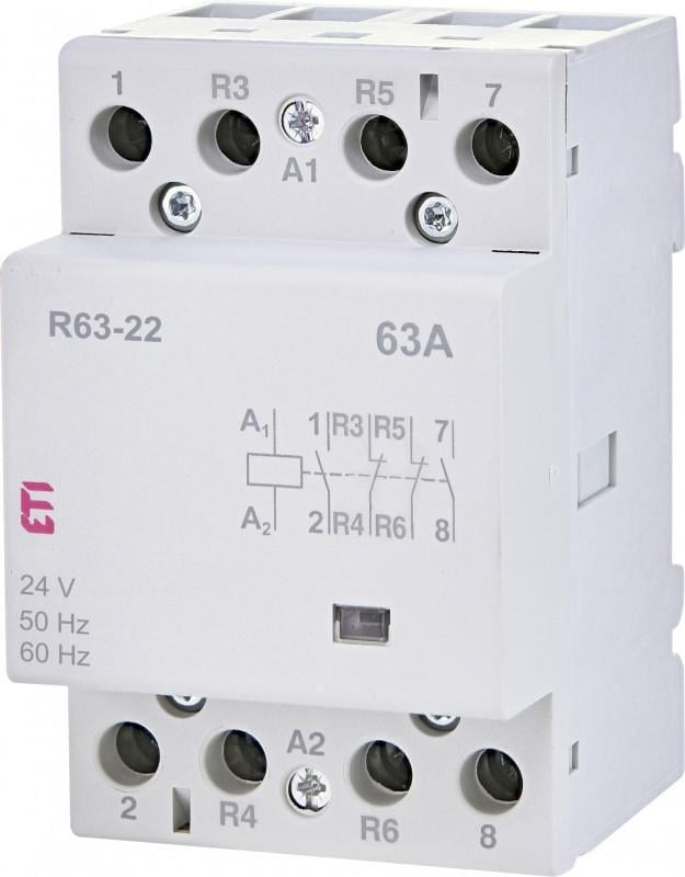 Контактор модульный ETI R 63-22 4P 63А 2NO+2NC AC (2463471)